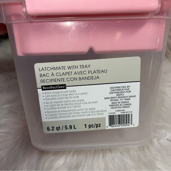 Recollections Latch Mate with Tray Container with Pink Lid LIKE NEW - Picture 2 of 9
